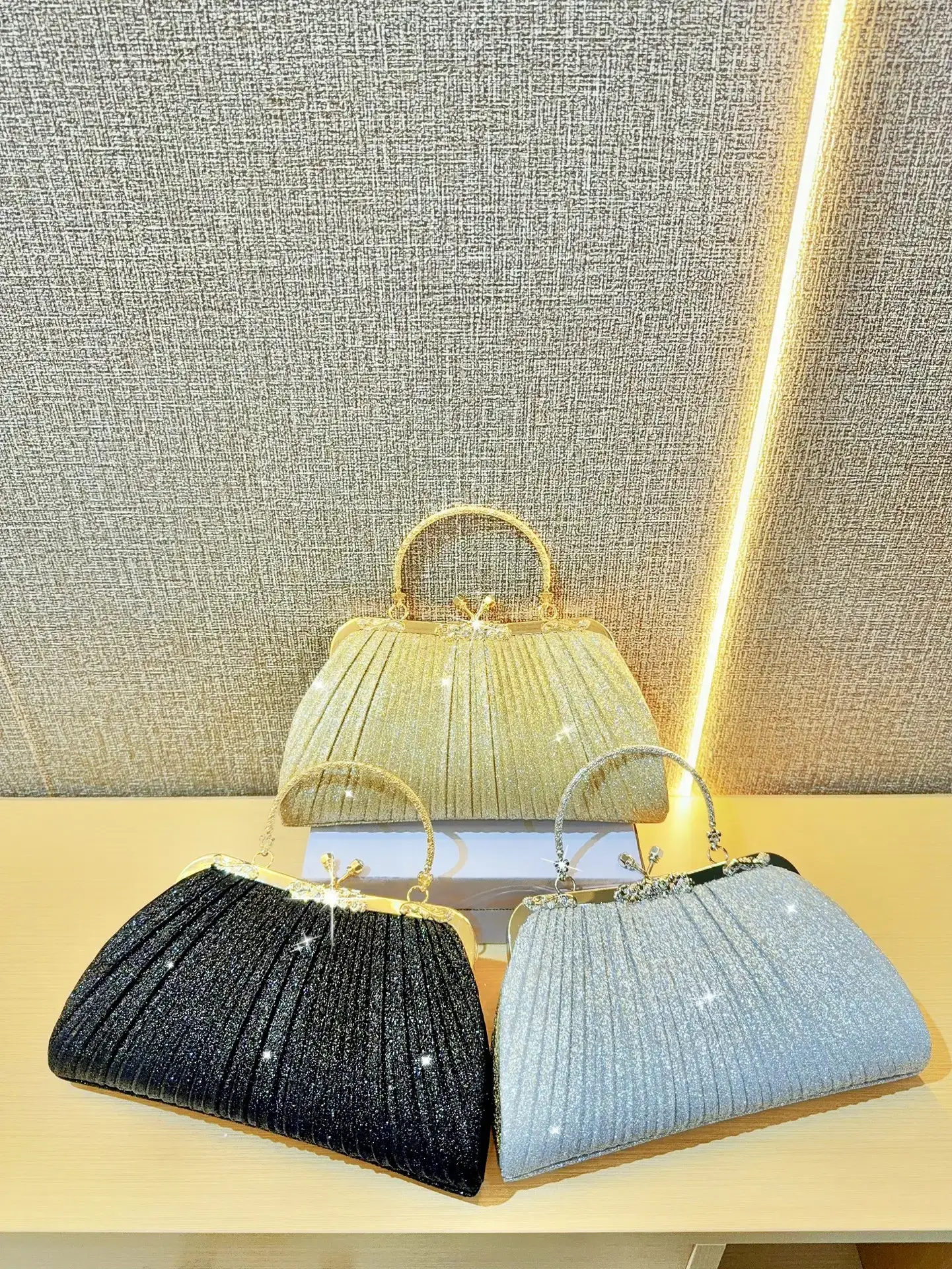 Sparkly Blue Tassel Shoulder Bag for Women — feature 1