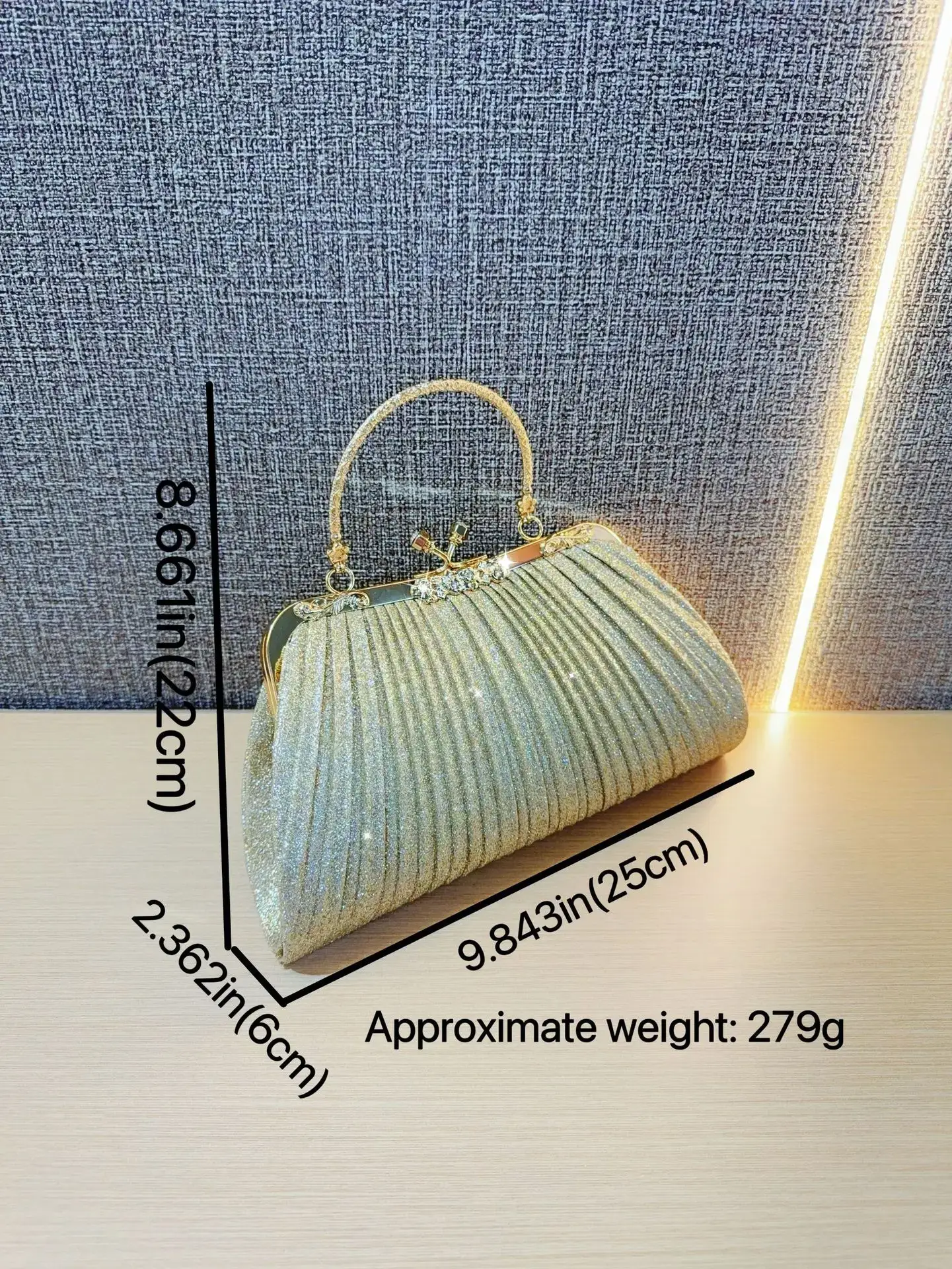 Sparkly Blue Tassel Shoulder Bag for Women — feature 2