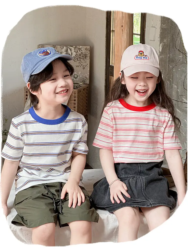 Boys Cotton T-Shirt Pink Bear Print Summer Wear - Image 13