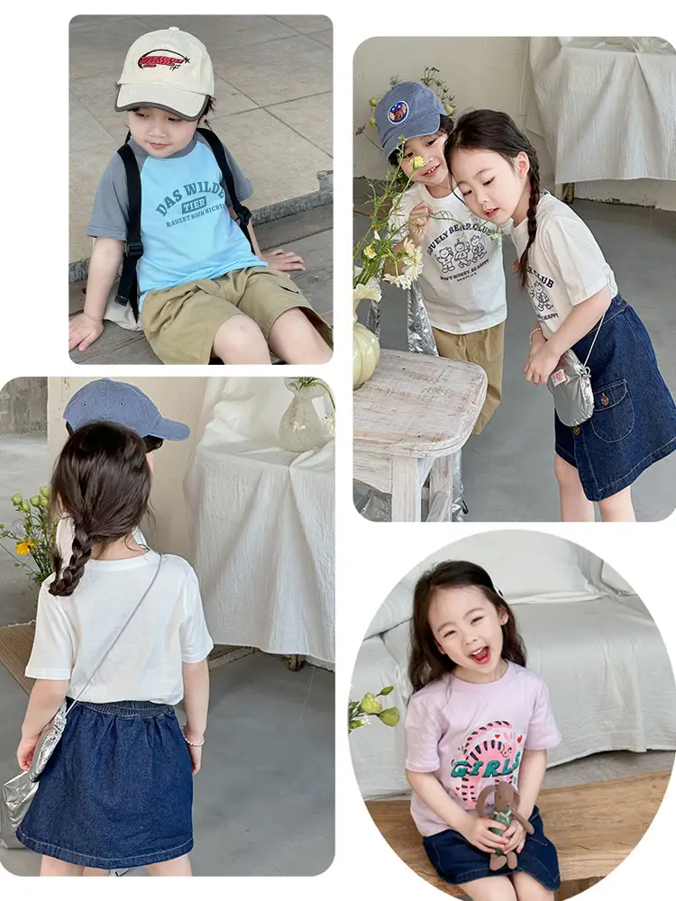 Boys Cotton T-Shirt Pink Bear Print Summer Wear - Image 15