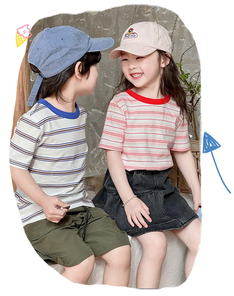 Boys Cotton T-Shirt Pink Bear Print Summer Wear — feature 14