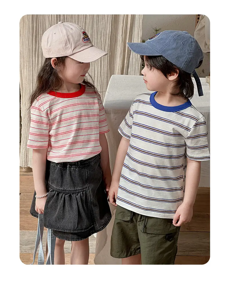 Boys Cotton T-Shirt Pink Bear Print Summer Wear — feature 15
