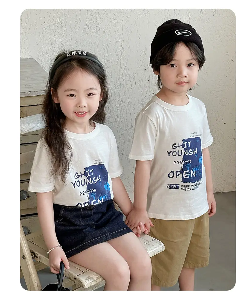 Boys Cotton T-Shirt Pink Bear Print Summer Wear — feature 28