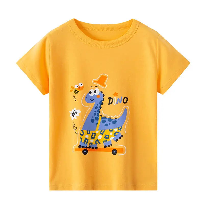 Boys Cotton T-Shirt Pink Bear Print Summer Wear - Image 7