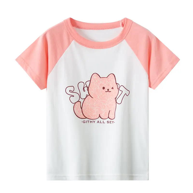 Boys Cotton T-Shirt Pink Bear Print Summer Wear - Image 8