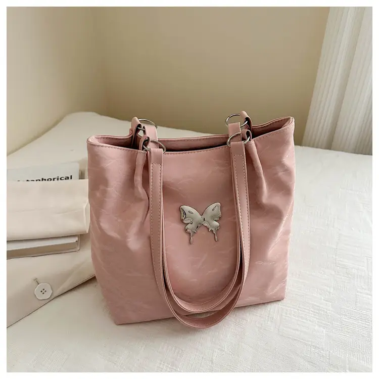 Gentle Textured Bow Shoulder Bag Olive Green Large Capacity — feature 24