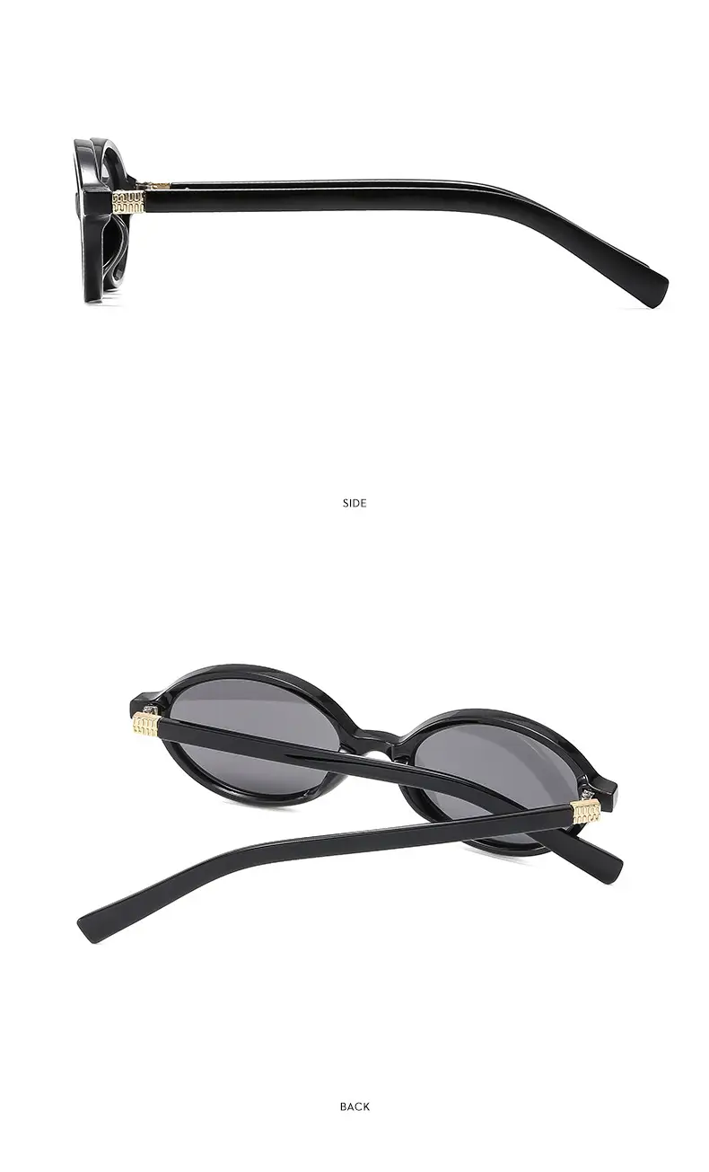 Retro Oval Sunglasses for Girls Brown Round Design β feature 11
