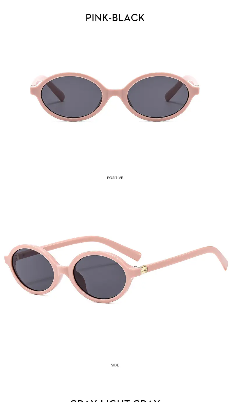 Retro Oval Sunglasses for Girls Brown Round Design β feature 12