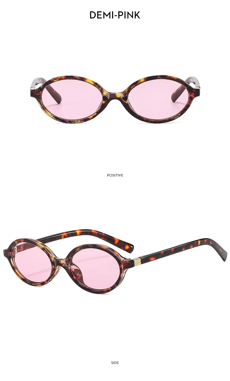 Retro Oval Sunglasses for Girls Brown Round Design β feature 19