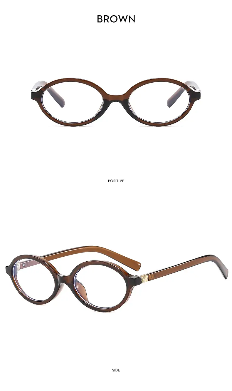 Retro Oval Sunglasses for Girls Brown Round Design β feature 24