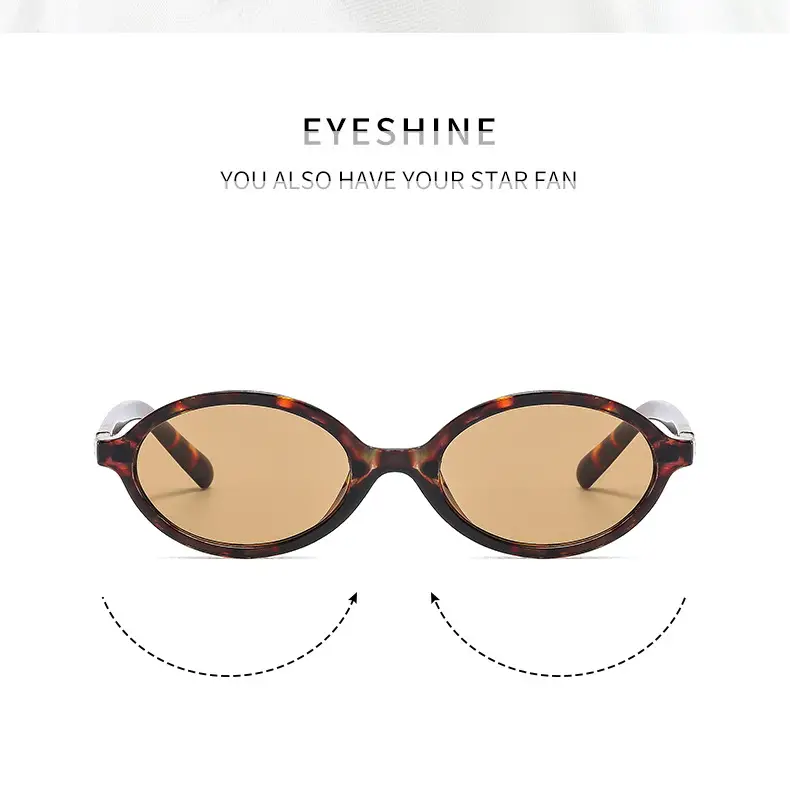 Retro Oval Sunglasses for Girls Brown Round Design β feature 3