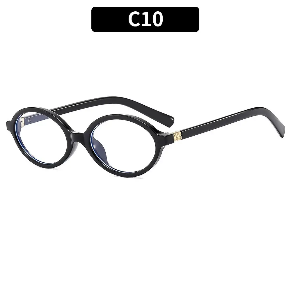 Retro Oval Sunglasses for Girls Brown Round Design - Image 10