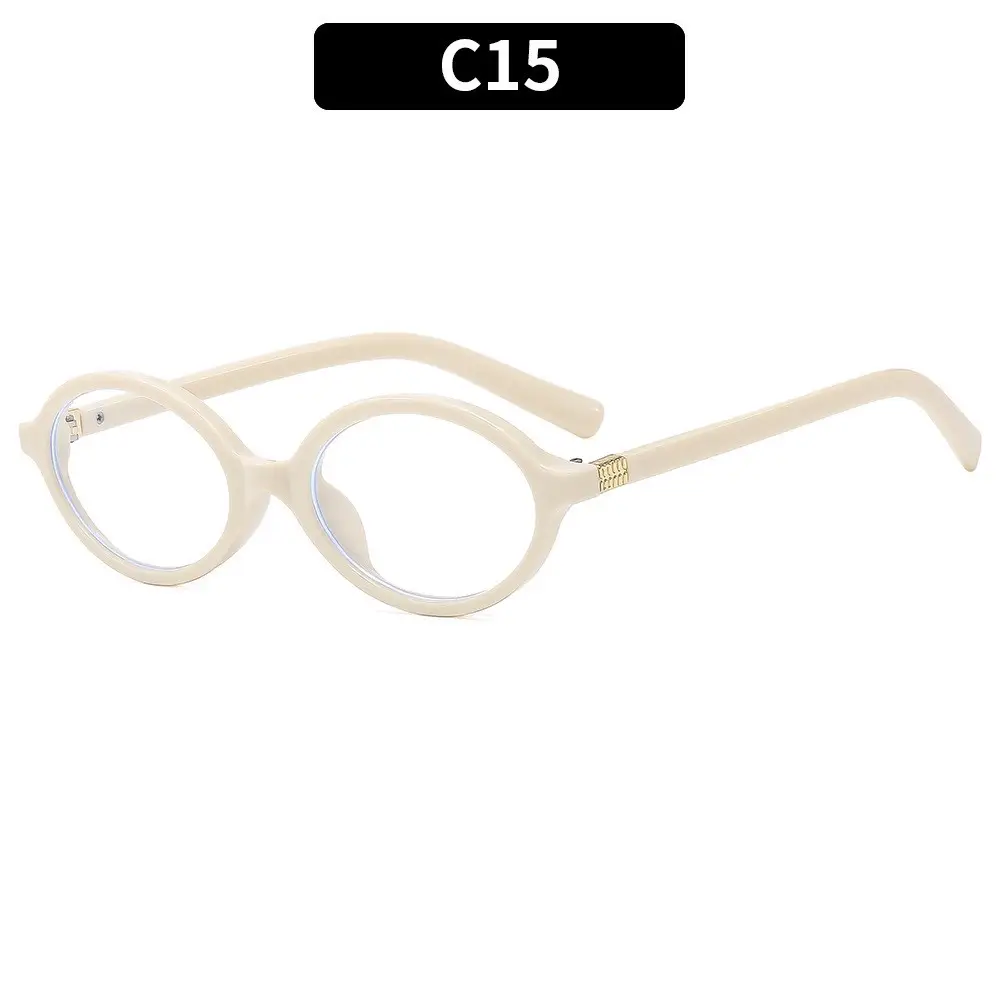 Retro Oval Sunglasses for Girls Brown Round Design - Image 15