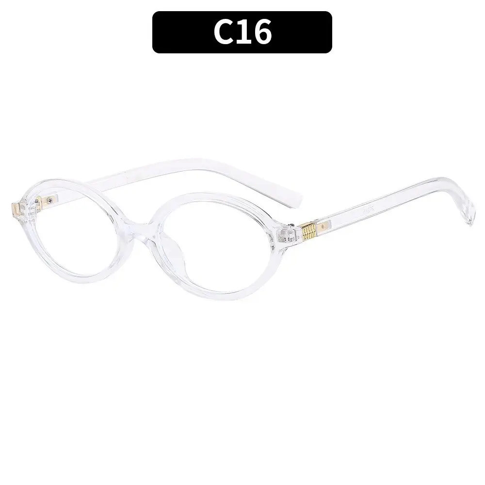Retro Oval Sunglasses for Girls Brown Round Design - Image 16