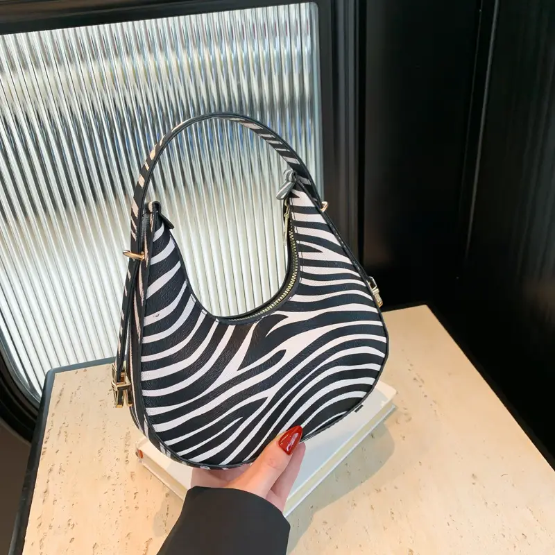 Zebra Print Women's Shoulder Bag 2024 Spring Summer - Image 7