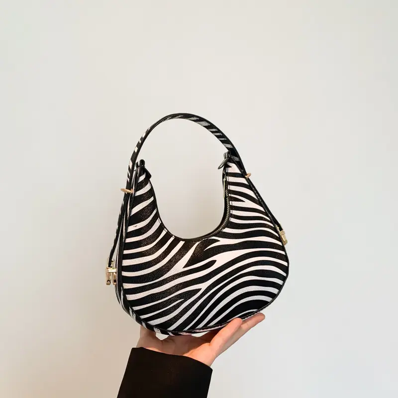 Zebra Print Women's Shoulder Bag 2024 Spring Summer - Image 3
