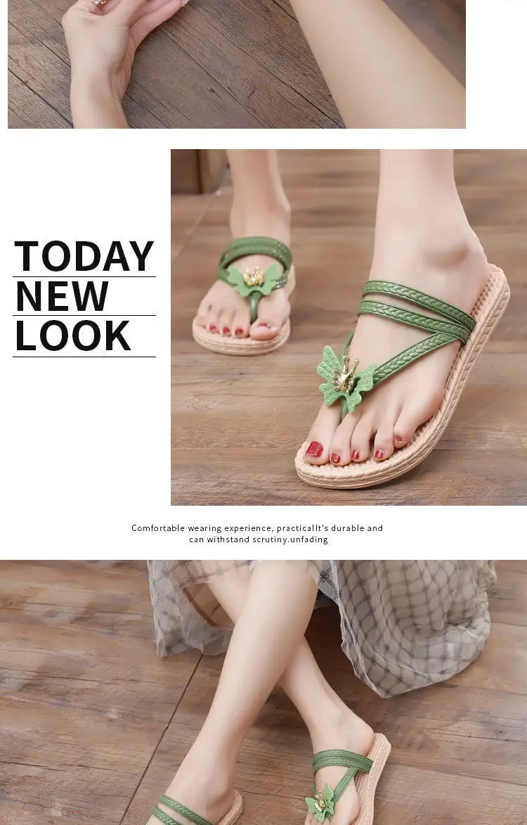 Slippers Women's Summer Outfit Fashionable Flat Non-Slip Vacation Seaside Flower Two-Wear Slippers Beach Flip-Flops — feature 19