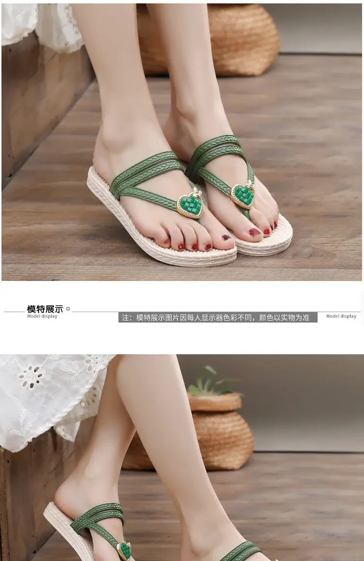 Slippers Women's Summer Outfit Fashionable Flat Non-Slip Vacation Seaside Flower Two-Wear Slippers Beach Flip-Flops — feature 31