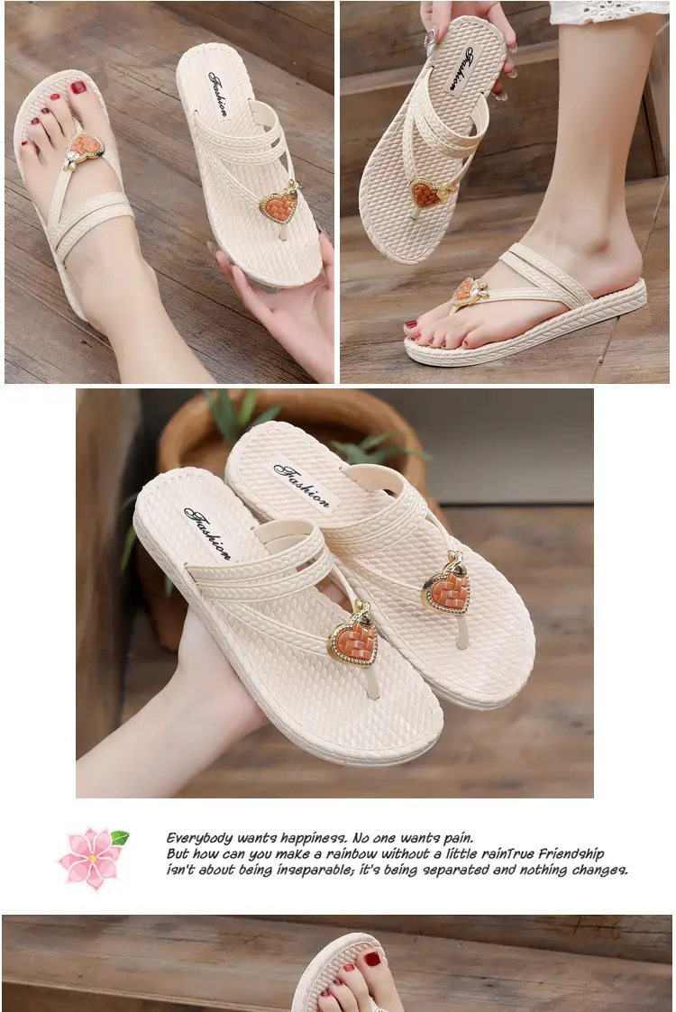 Slippers Women's Summer Outfit Fashionable Flat Non-Slip Vacation Seaside Flower Two-Wear Slippers Beach Flip-Flops — feature 37