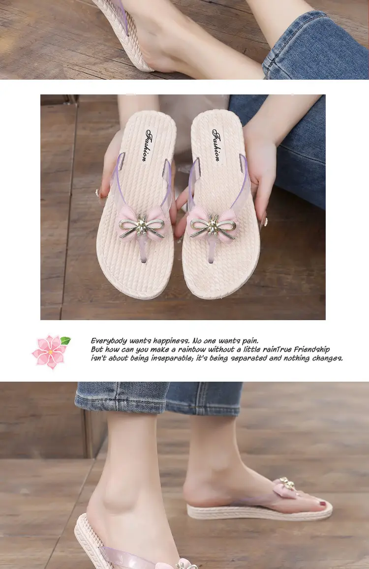 Slippers Women's Summer Outfit Fashionable Flat Non-Slip Vacation Seaside Flower Two-Wear Slippers Beach Flip-Flops — feature 41
