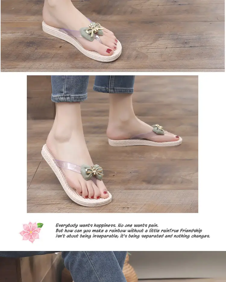 Slippers Women's Summer Outfit Fashionable Flat Non-Slip Vacation Seaside Flower Two-Wear Slippers Beach Flip-Flops — feature 44