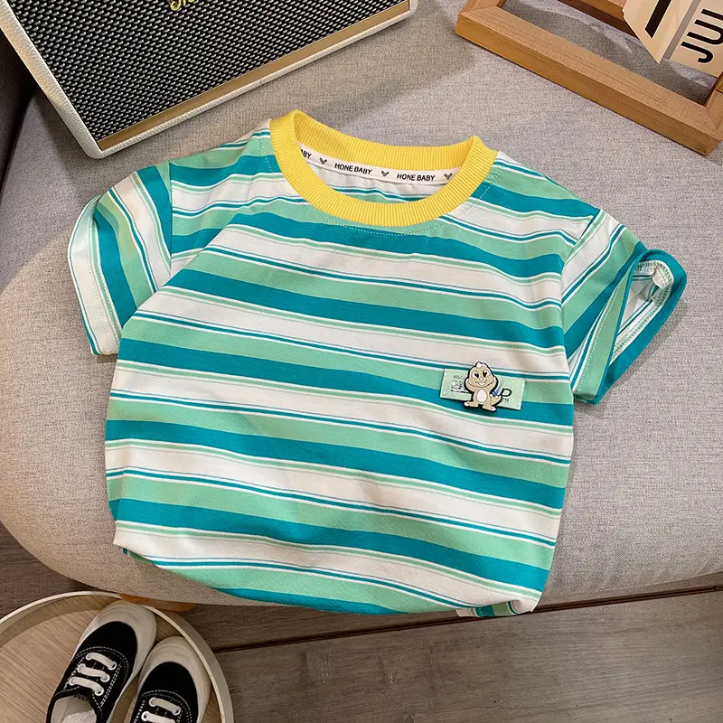 Boys Striped T-Shirt & Pants Set Summer 2025 — feature 5
