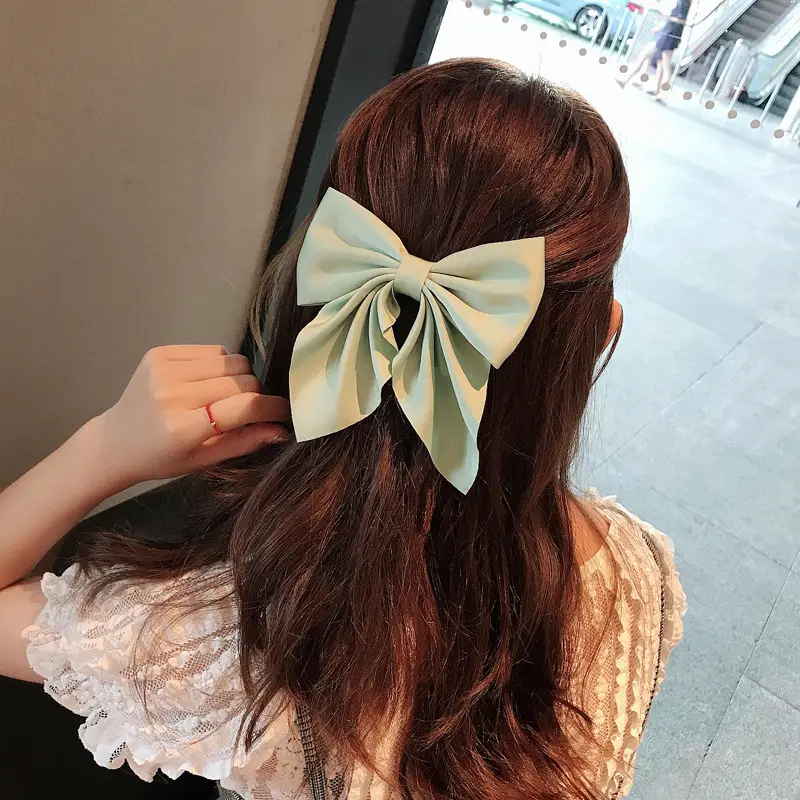 Japanese Style Bow Hairpin for Women Solid Color - Image 5