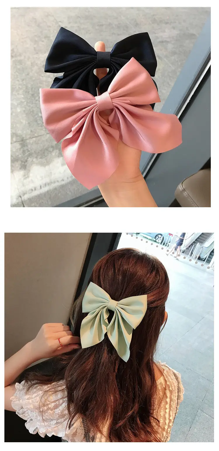 Japanese Style Bow Hairpin for Women Solid Color — feature 4
