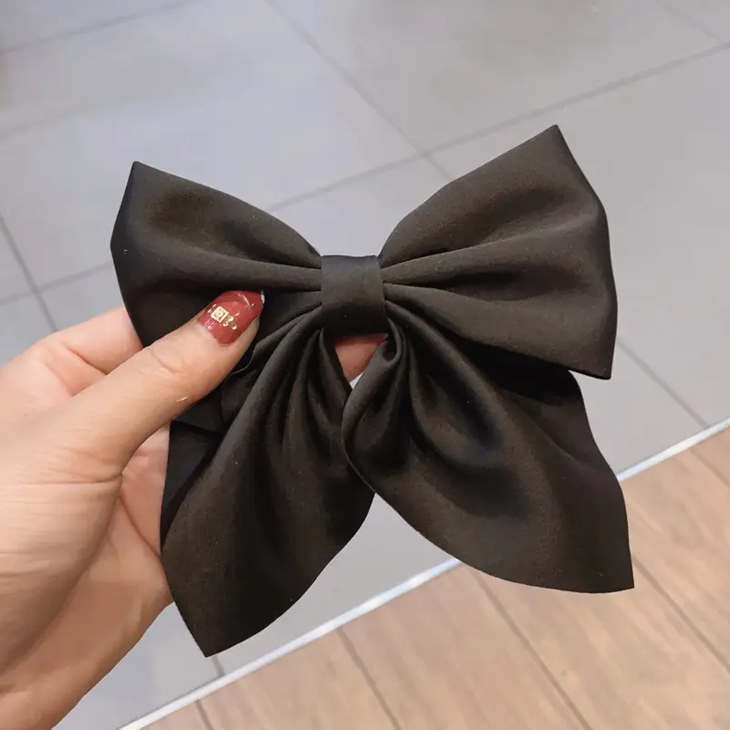 Japanese Style Bow Hairpin for Women Solid Color - Image 2