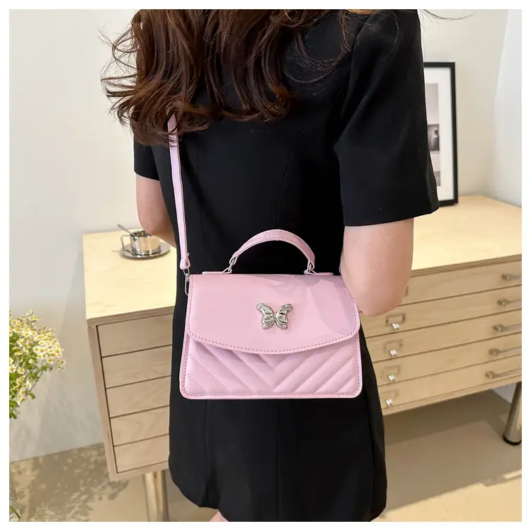 Butterfly Leather Shoulder Bag Light Blue Spring Summer — feature 16