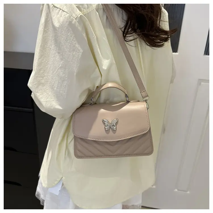 Butterfly Leather Shoulder Bag Light Blue Spring Summer — feature 20
