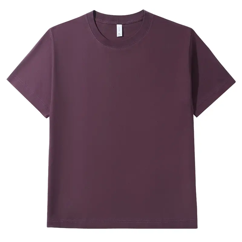 210G Cotton Loose T-Shirt Black Crew Neck