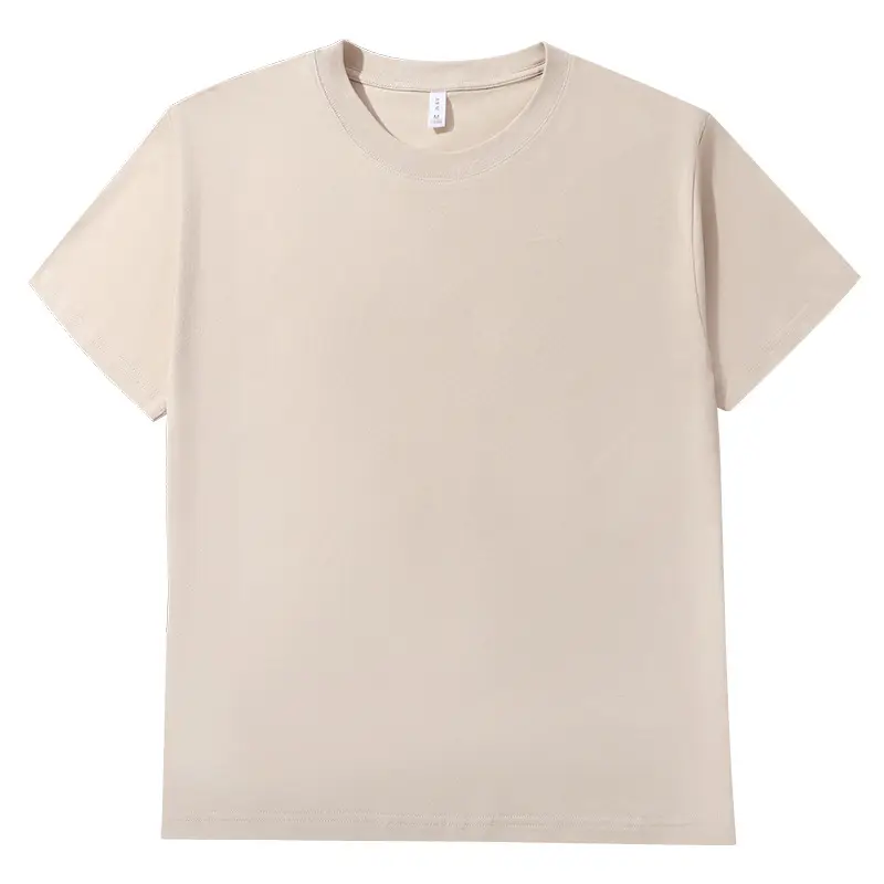 210G Cotton Loose T-Shirt Black Crew Neck