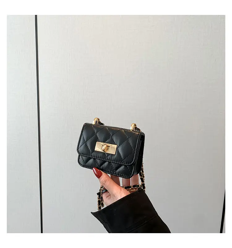 Women's Mini Rhomboid Chain Shoulder Bag White - Image 2
