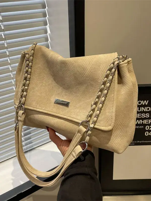 Grey Chain Shoulder Bag for Women Summer