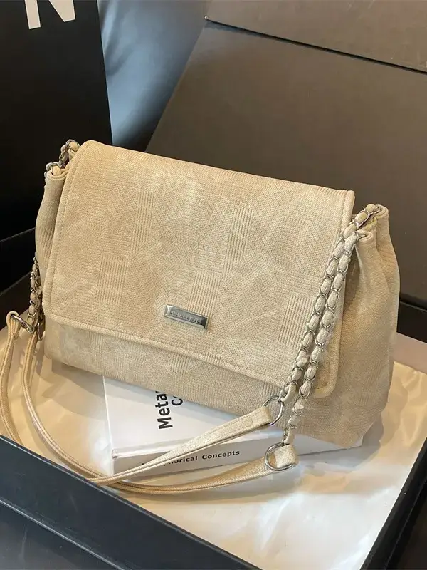 Grey Chain Shoulder Bag for Women Summer