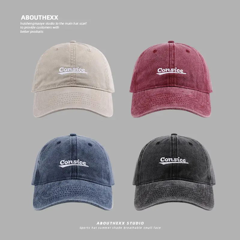 Women Wash Cotton Sun Hat Cap English Embroidered - Image 7