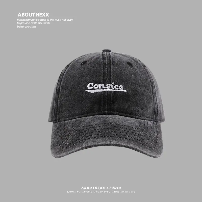 Women Wash Cotton Sun Hat Cap English Embroidered - Image 2