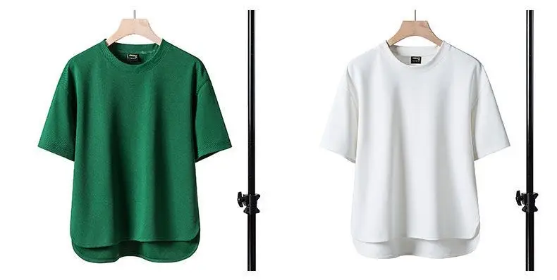 Men Brown Loose Fit T-Shirt Round Neck Summer — feature 4