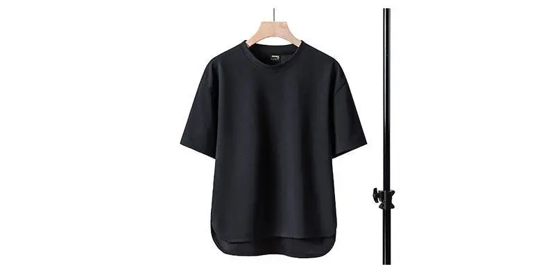 Men Brown Loose Fit T-Shirt Round Neck Summer — feature 5