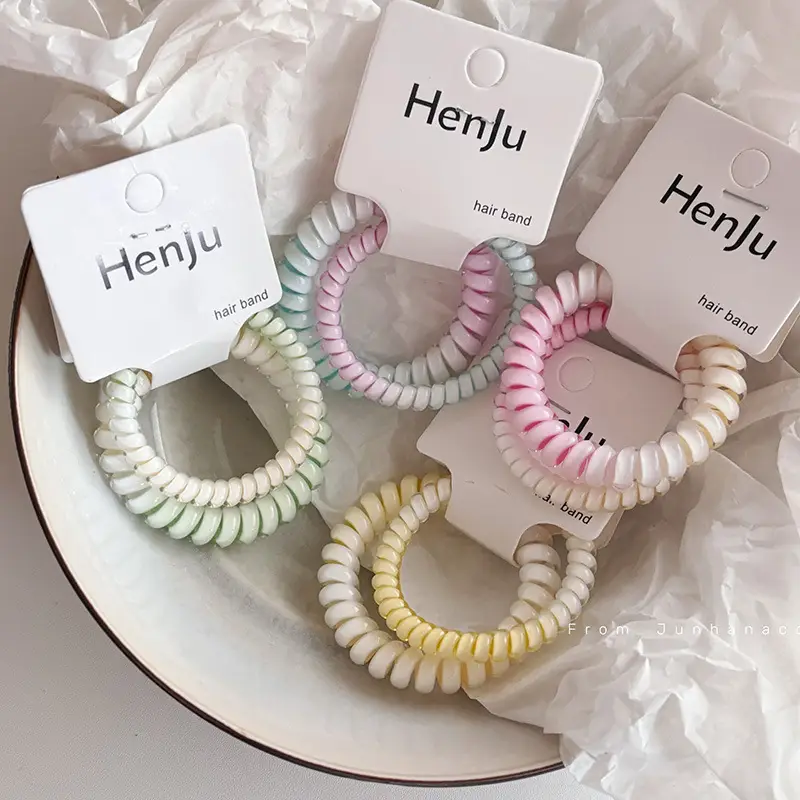 Gradient Color Hair Rope Ponytail Set for Girls - Image 3
