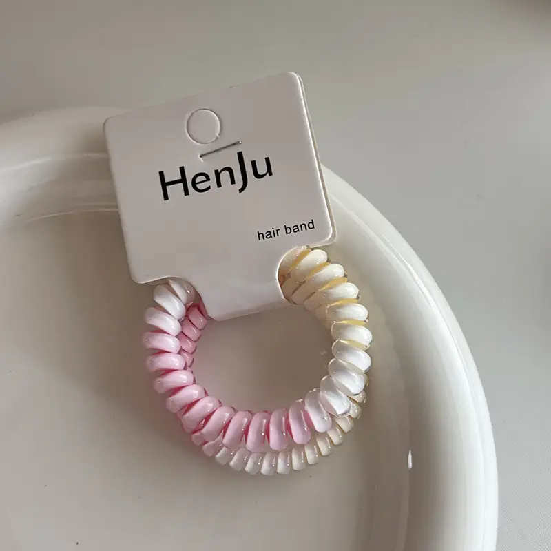 Gradient Color Hair Rope Ponytail Set for Girls - Image 6