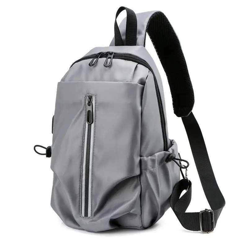Men's Blue Oxford Cloth Crossbody Bag Large Capacity - Image 8