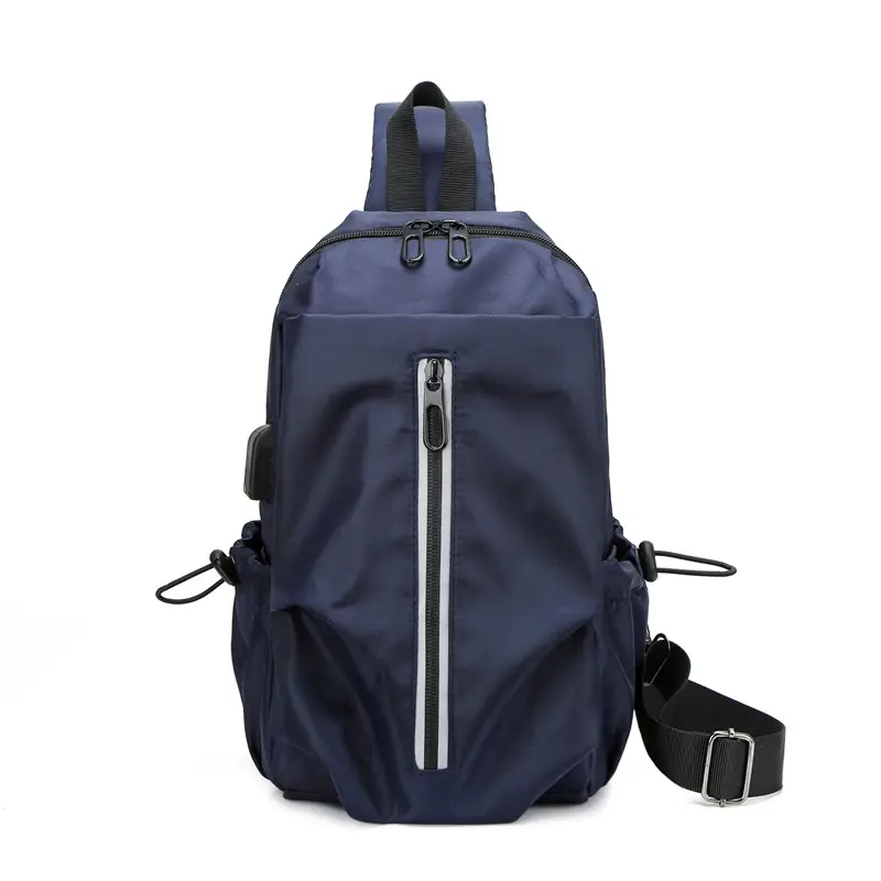 Men's Blue Oxford Cloth Crossbody Bag Large Capacity - Image 3