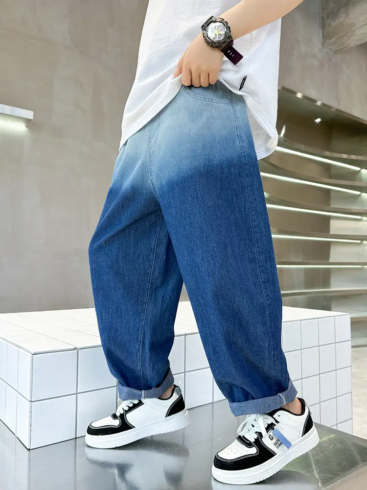 Children Denim Pants 2025 Summer Anti-Mosquito Loose Casual Boys - Image 9