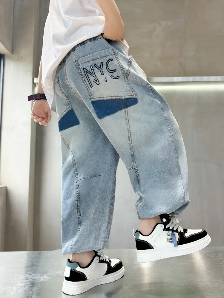 Children Denim Pants 2025 Summer Anti-Mosquito Loose Casual Boys - Image 10