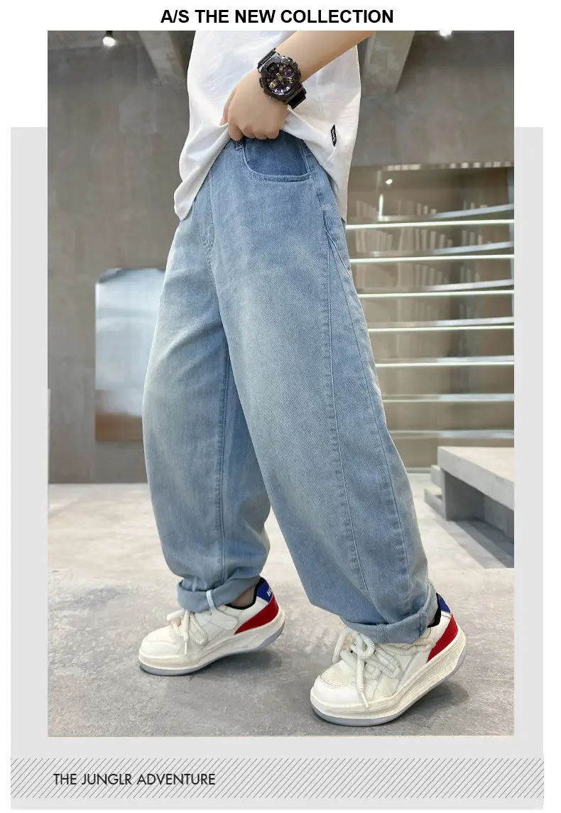 Children Denim Pants 2025 Summer Anti-Mosquito Loose Casual Boys — feature 13