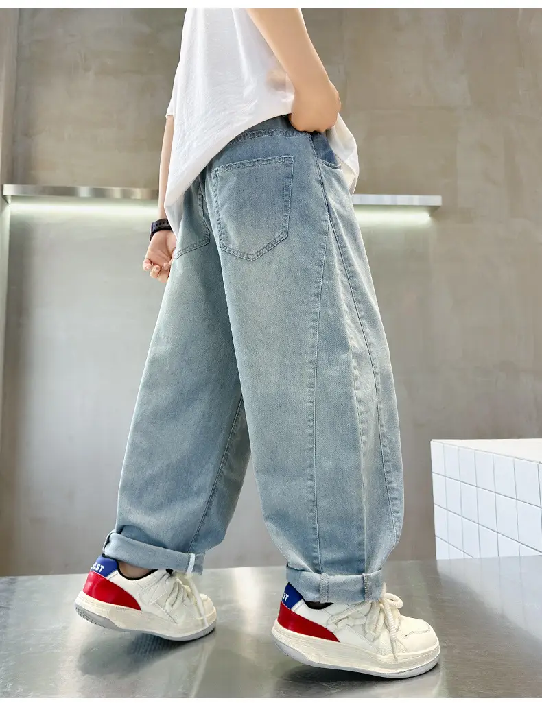 Children Denim Pants 2025 Summer Anti-Mosquito Loose Casual Boys — feature 14