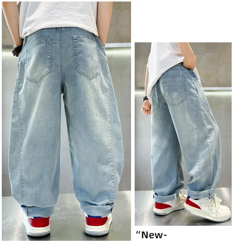 Children Denim Pants 2025 Summer Anti-Mosquito Loose Casual Boys — feature 15