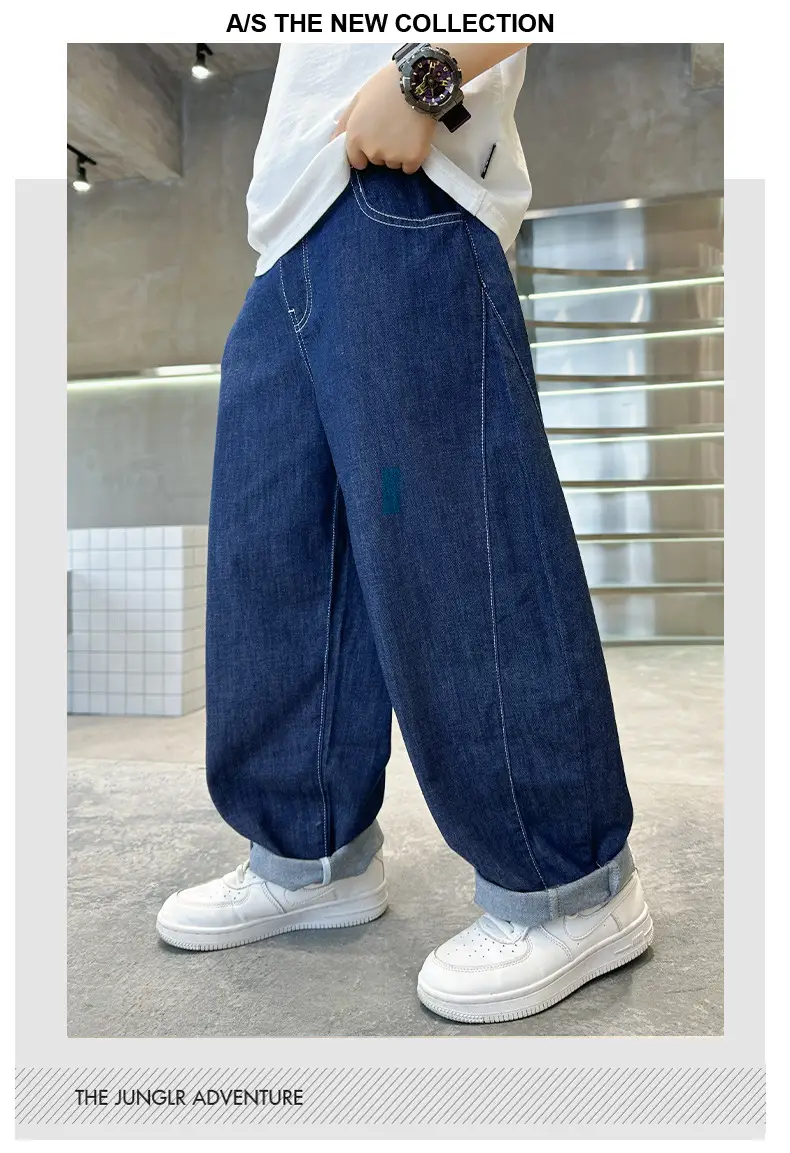 Children Denim Pants 2025 Summer Anti-Mosquito Loose Casual Boys — feature 17